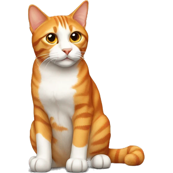 Orange tabby sitting emoji