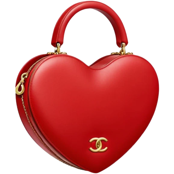 chanel heart red color bag emoji