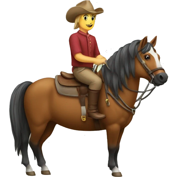 Cheval sur taureau emoji