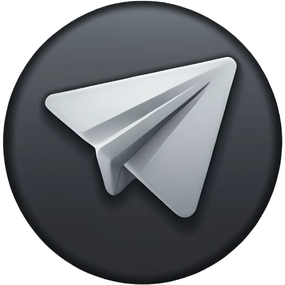 create a app iconj of the telegram in black-grey emoji
