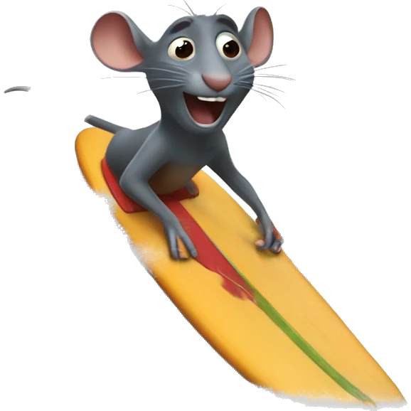 Ratatouille surfing emoji