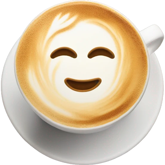 Latte with art of cross emoji