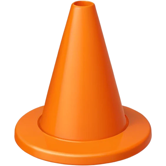 flat sports cone emoji