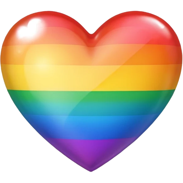 Coração arco-íris emoji