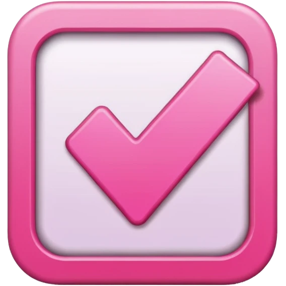 heavy check mark checkbox pink emoji