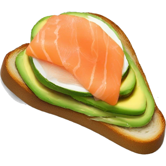 avocado toast with smoked salmon  emoji