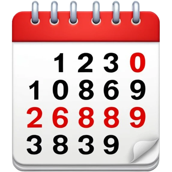 CALENDAR WITH 30 emoji