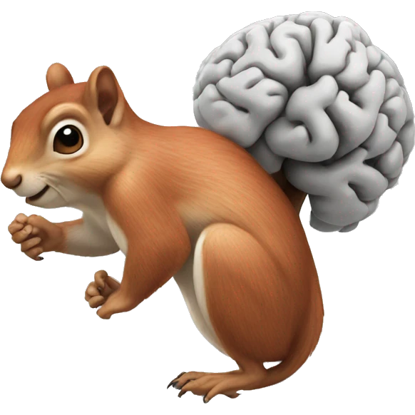 Squirrel brain emoji