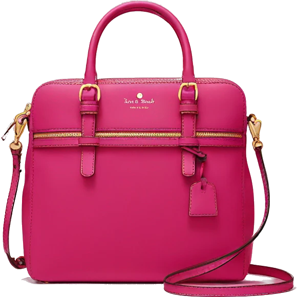Realistic raspberry color kate spade satchel purse.  emoji