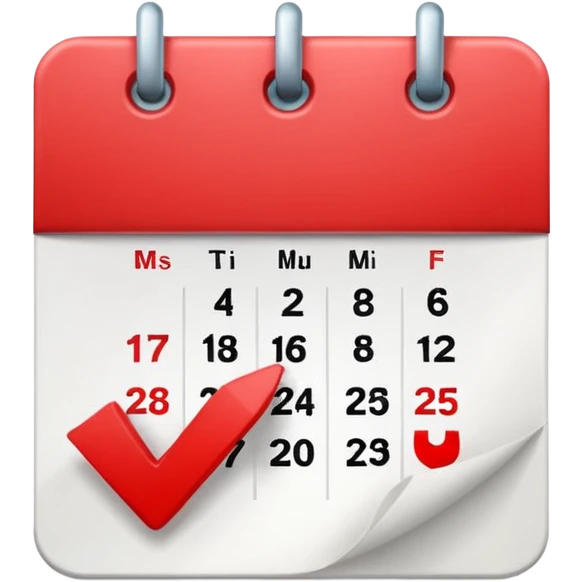 calendar with a check mark emoji
