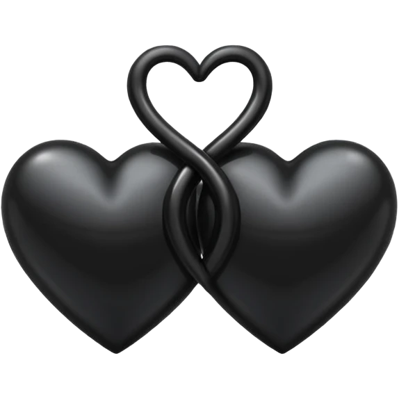 İki siyah kalp Birleşik emoji
