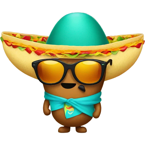 Taco with sunglasses  emoji