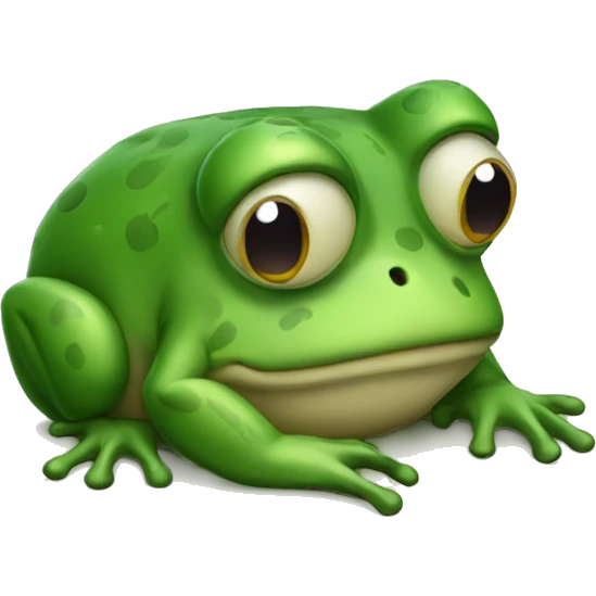 Depressed frog emoji