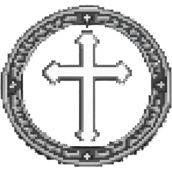 antique medieval silver coin with cross symbol emoji