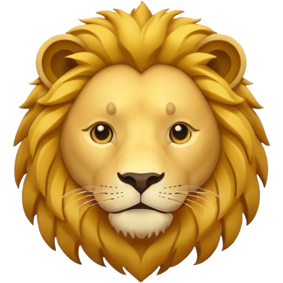 lion flat design emoji