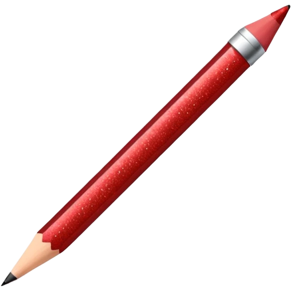 red glitter pencil emoji