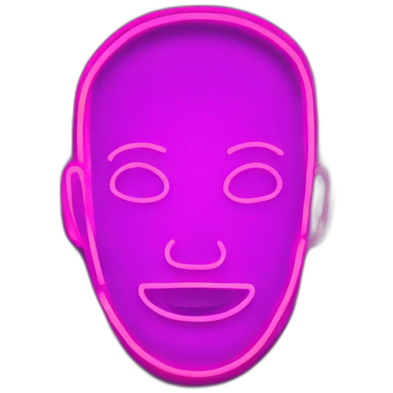 Juicy booty neon sign style man emoji