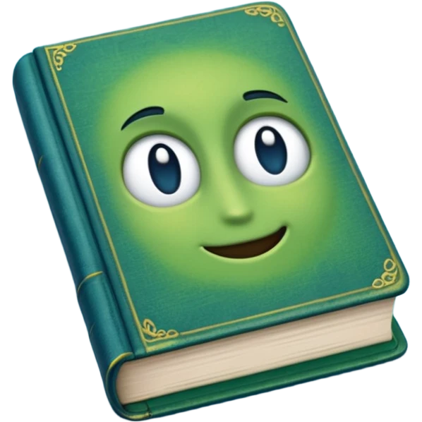 green and blue book emoji