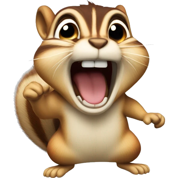 Chipmunk screaming  emoji