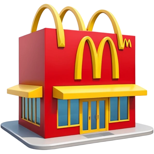 3d McDonald's building emoji
