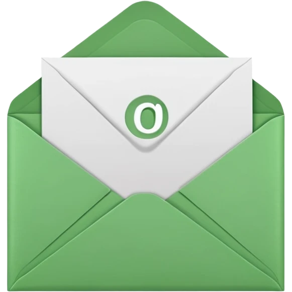 green envelope with letter in it emoji
