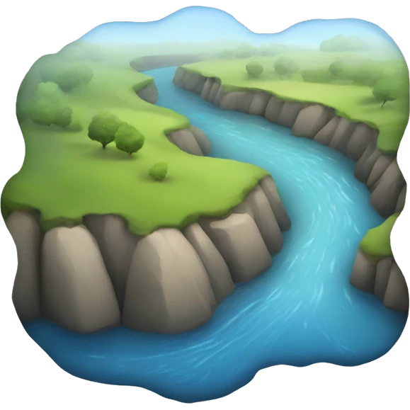 Stream of information, river emoji