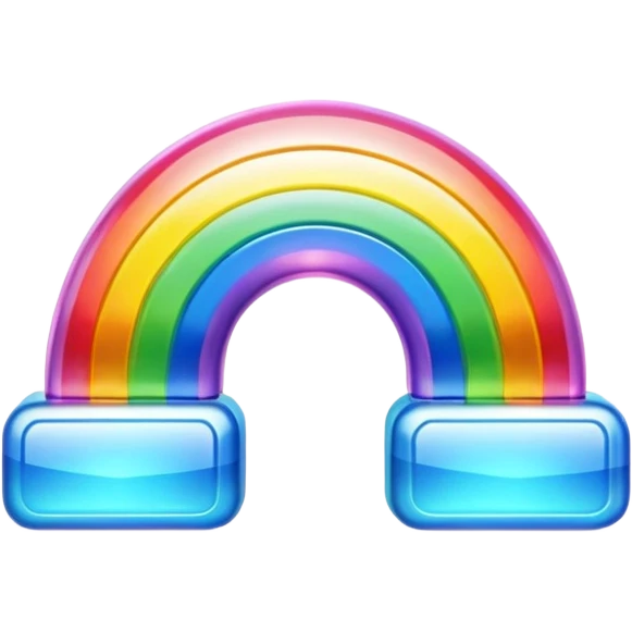A 3d, not too detailed rainbow colored sparkling electric icon shaped prismatic icon emoji
