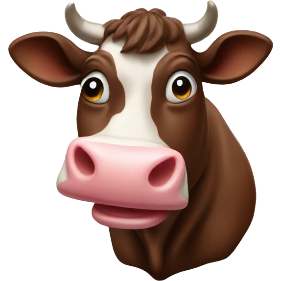 chocolate an cow emoji