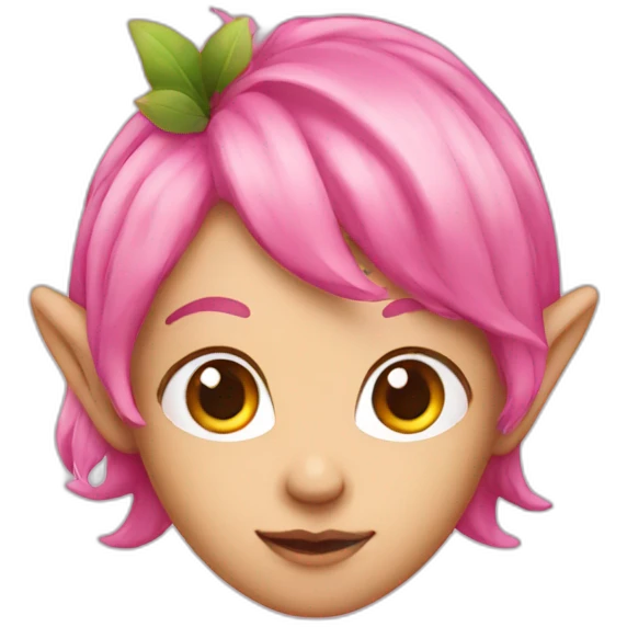 elve with pink hair emoji