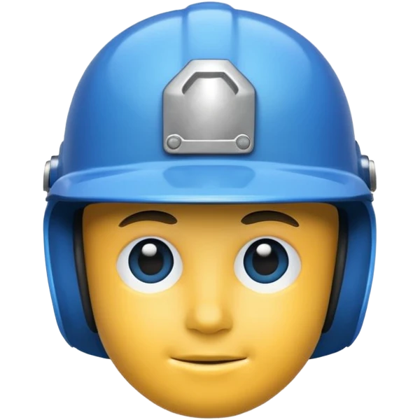 blue helmet emoji