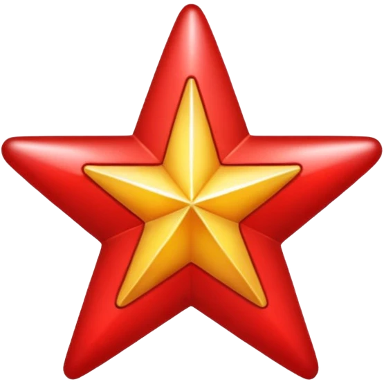 یک ایموجی بسیار ساده بساز که همین ستاره رو رنگش رو قرمز کن emoji