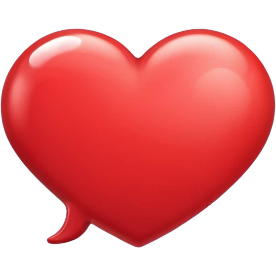 There's a red heart inside the thought speech bubble emoji