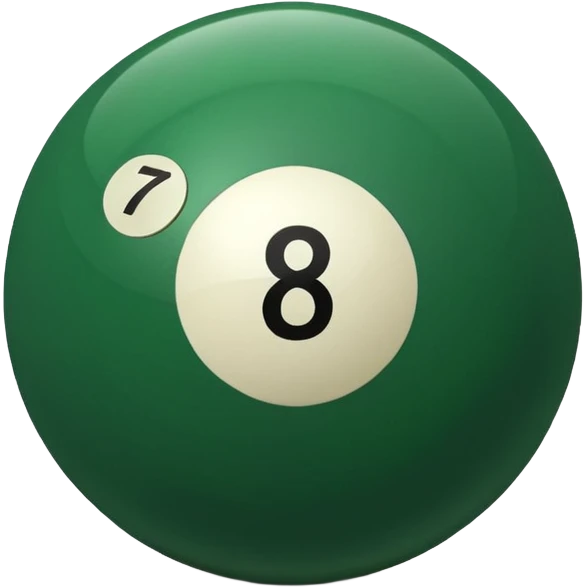 green billiard ball 7 number  emoji