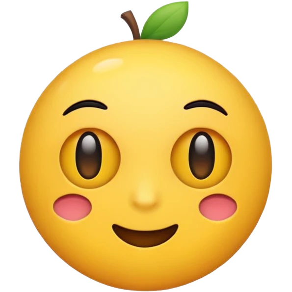 Minimal white background, emoji