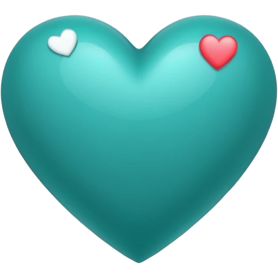 Teal heart with little hearts and Alana wording emoji