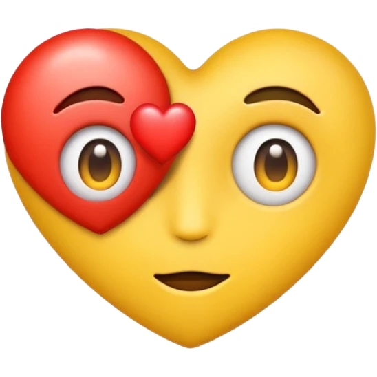 Emoji with only one eye. In place  of eye , there is ❤️ emoji