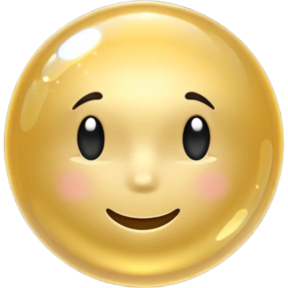 gold shiny sparkling bubble emoji