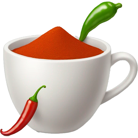 Chilli powder with cup emoji