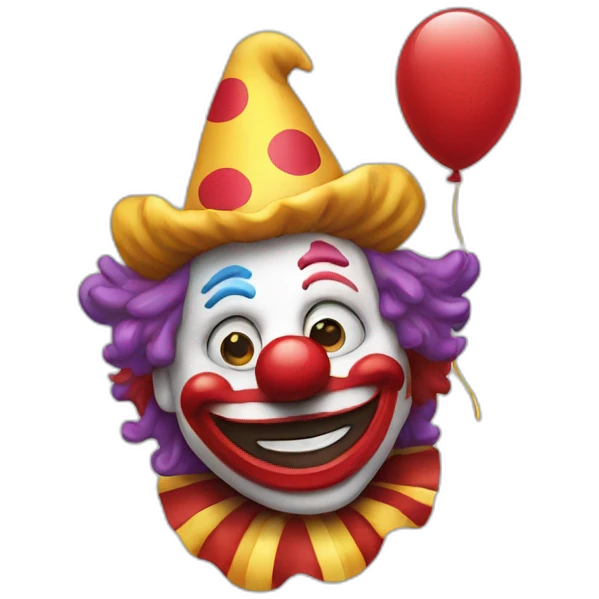 Clown met mes emoji