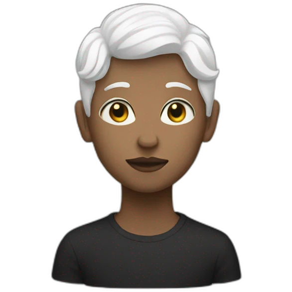 white black non binary three faces emoji