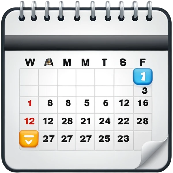 calendar NO days emoji