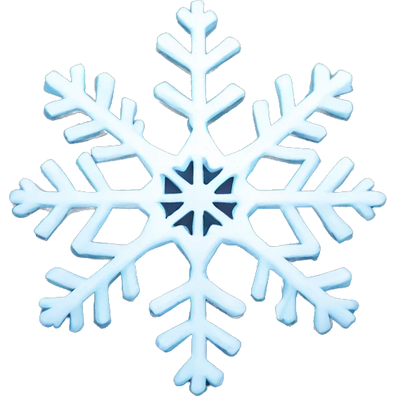 a detailed snowflake emoji