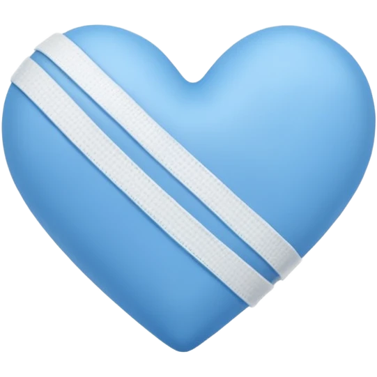 blue heart with a bandage emoji