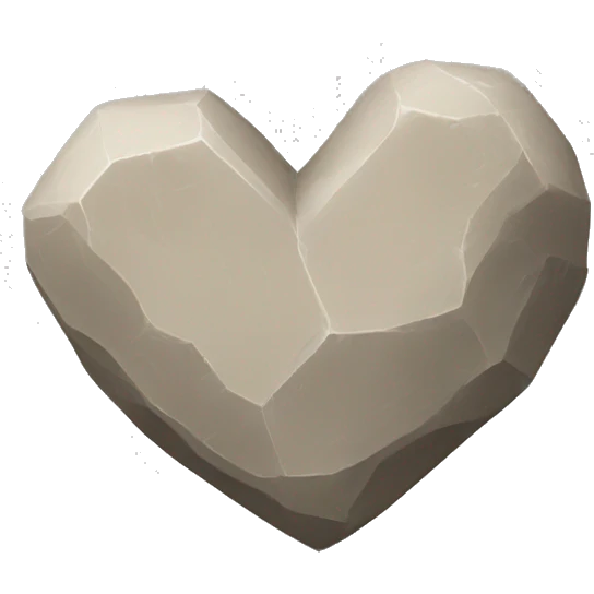 Piedra corazón piedra emoji