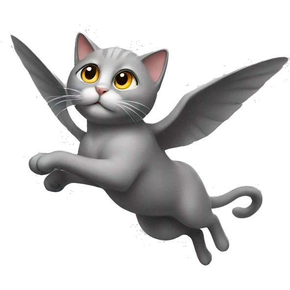 Flying cat emoji