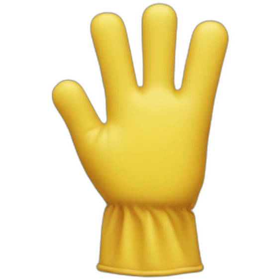 yellow glove pointing finger emoji