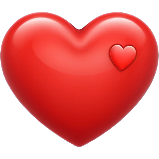 red heart emoji, glossy and vibrant emoji
