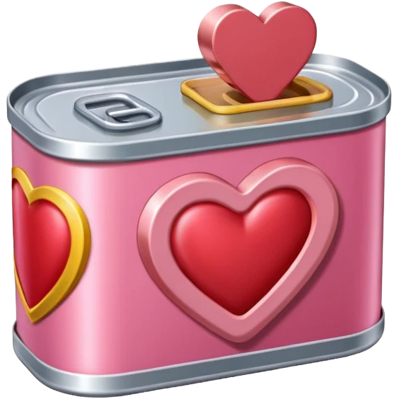 jeff koons style SPAM canned meat HEART  emoji