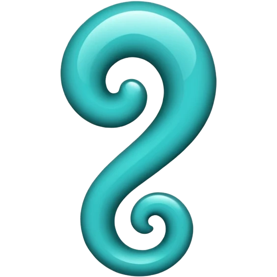 Swirl / Exclamation mark the colur teal emoji