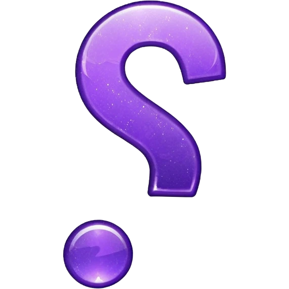 glitter purple question point emoji